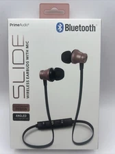 NEW  SLIDE Wireless Earbuds With Mic Prime Audio ITEM # PAEB1008-RSG