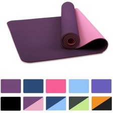 Exercise Yoga Mat High Density Fitness Mat with Carrying Strap 72"x 24"x 6mm
