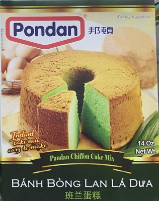 BANH BONG LAN LA DUA Pandan Chiffon Cake Mix PONDAN BRAND 14oz easy Vietnamese