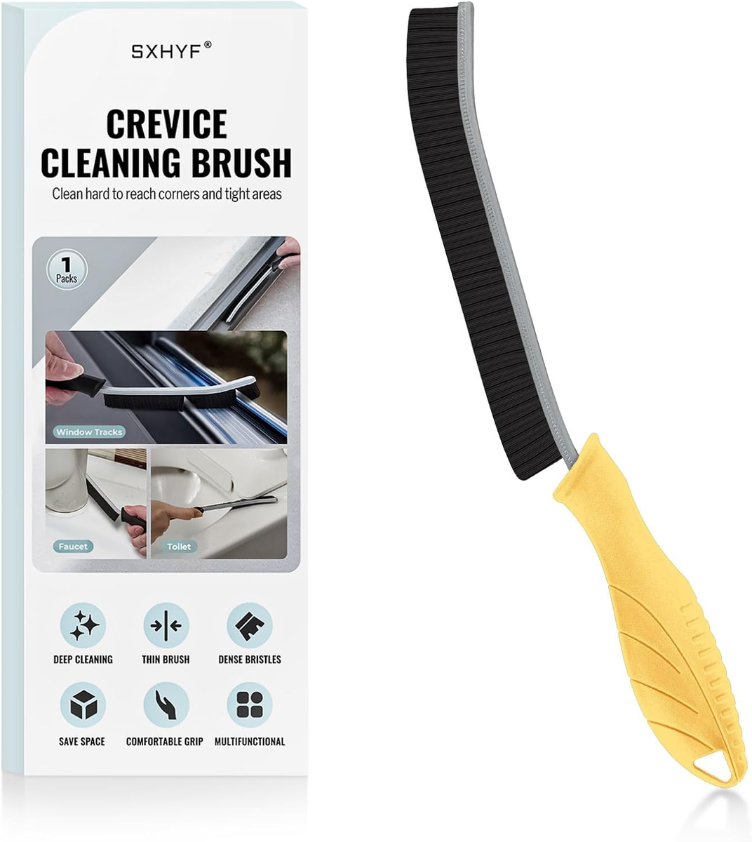 Pack Of 2 X Crevice Cleaning Brushes – Narrow Gap Cleaner For Home, Kitchen, Bathroom, Windows, And Tight Corners – Bathroom Tile Groove Gap Cleaning Brush Sturdy Bristle Cleaning Tools P 222233038