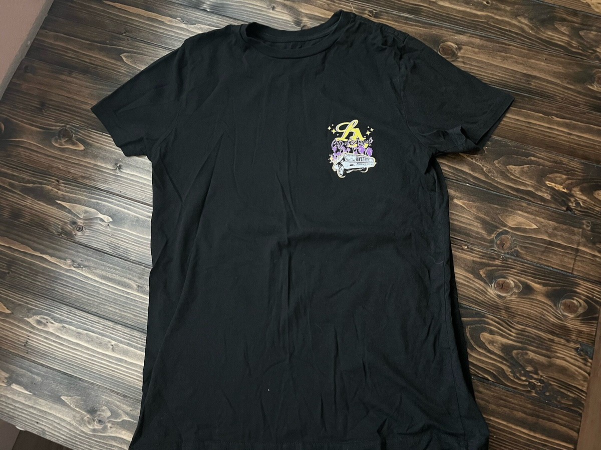 CULA Lowrider Street Wear LA City Of Angels Black T-Shirt Men