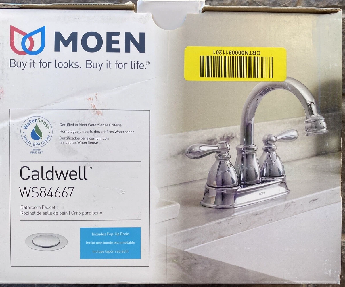 Moen Caldwell Chrome 2handle 4in Centerset Bathroom Sink Faucet with