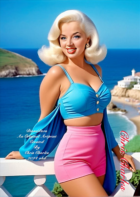 DIANA DORS von Chris Charles Ein Original KUNSTDRUCK A3 UHD Portrait