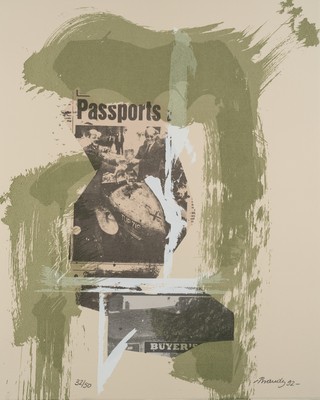 R. BRANDY (*1946), Ohne Titel,  1992, Siebdruck Contemporary Abstrakt 1990-1999
