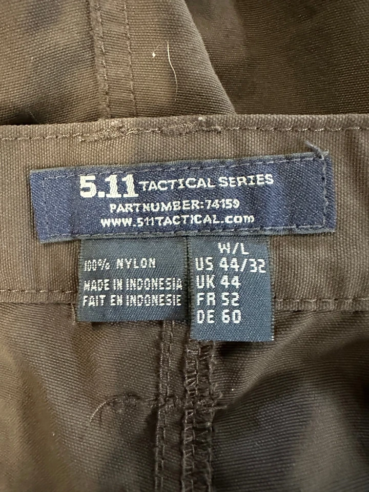 Брюки серии Tactical 5.11 мужские 44X32 коричневые нейлоновые грузовые военные полицейские подготовительные - Изображение 4 из 4