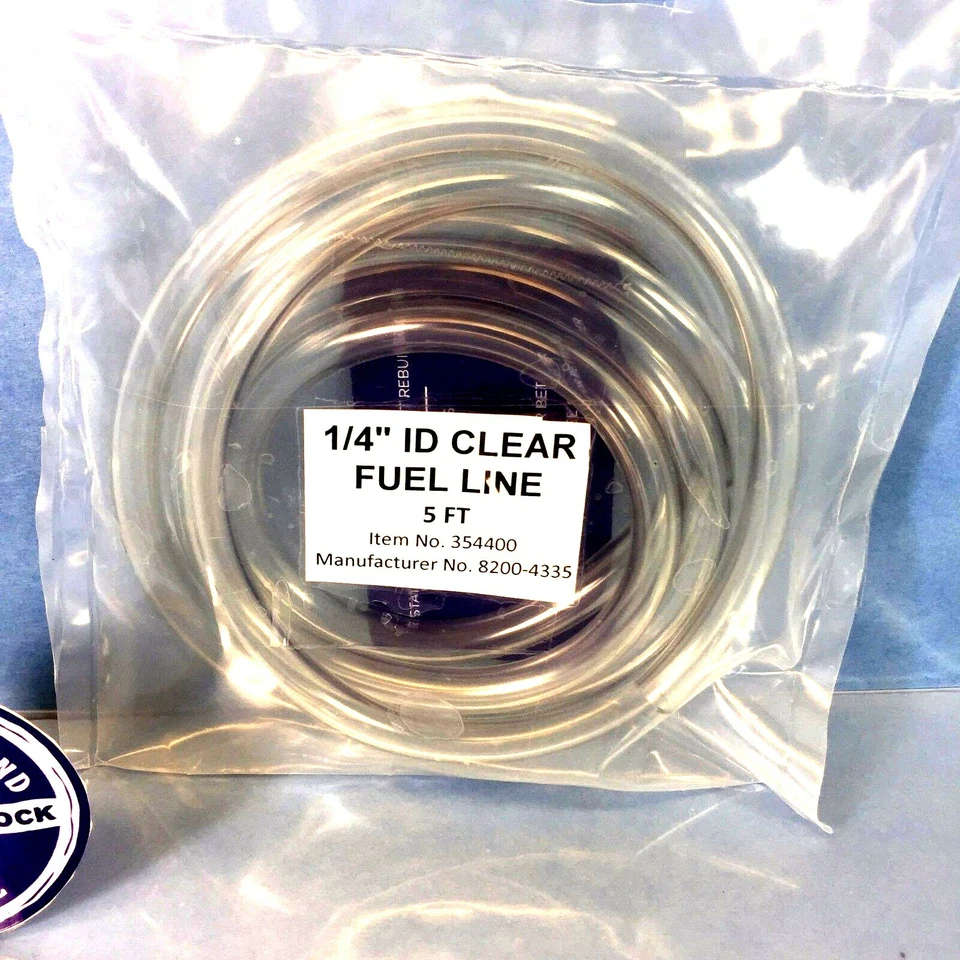 Clear Fuel Line Id 1/4" Pre-Cut To 5 Ft Polaris Honda Kawasaki Yamaha - Image 3 of 4