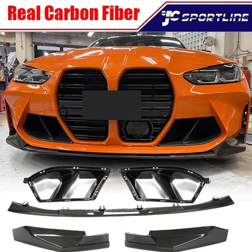 BMW G80 M3 G82 G83 M4 Front Bumper Lip Splitter - 3PC Carbon Fiber Style