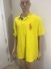 Polo Ralph Lauren Shirt Big Pony XX Large 3 Custom Fit Yellow Orange Blue Green