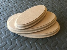 Wooden MDF Oval craft plaque plinth blank template Trophy display stand 18mm MDF