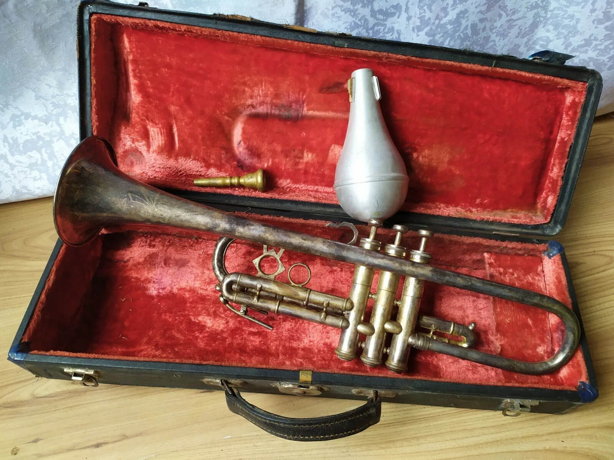 Antique Trumpet old retro Musical Instrument Bronze Weltklang