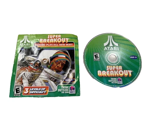 Atari Super Breakout Classic Play Disc Taco Bell Promo PC Game Windows CIB