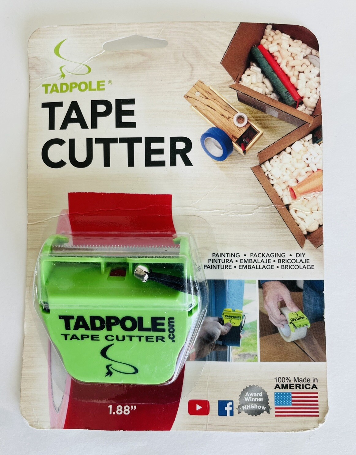 Tadpole Tape Cutter in 1.88 inch Size, New in Sealed Package eBay