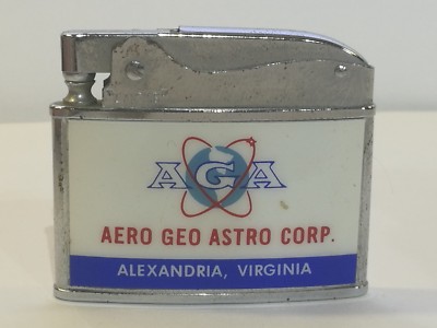 Flat Advertising Lighter AGA Aero Geo Astro Corp. Made In Japan | eBay