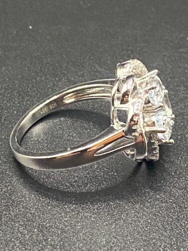 March Birthstone Aquamarine Ring Sz 8 Gem Stone King GSK Sterling Silver Lab - Picture 3 of 9