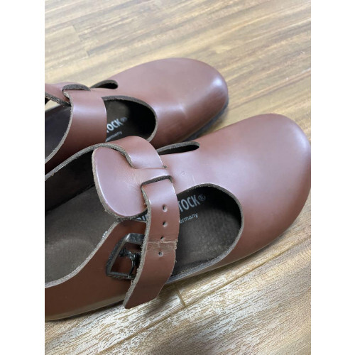 BIRKENSTOCK Mary Jane Flat Strap Shoes Brown Narrow Size 37