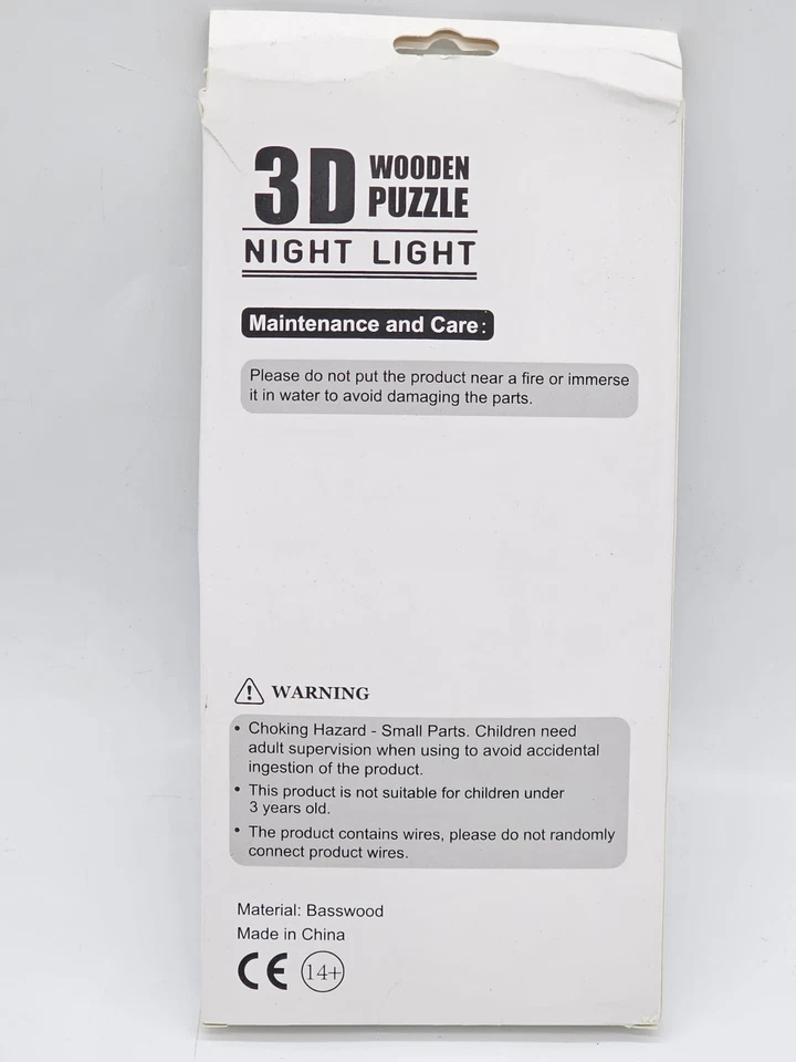 Rompecabezas de madera 3D luz nocturna de Woodbests Nightlight Valley Village Foto 4 de 4