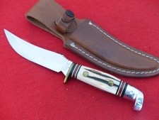Western USA 1988 H40 genuine stag mint fixed blade full tang mint knife
