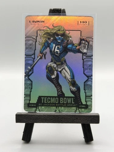 2026 Bo Jackson Battle Arena Tecmo Bowl Lawman Silver Coin Flip Battlefoil Steel