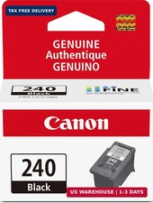 Canon PG-240 Genuine Black Ink Cartridge, Compatible with MG2120/3120/4120, MX51
