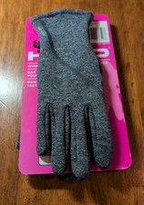 New Head Touchscreen Running Gloves Grey Size Medium Stretchy Sensatec High Grip