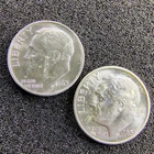 1963-P-D Roosevelt Dimes - Philadelphia & Denver - 90% Silver - BU Light Toning