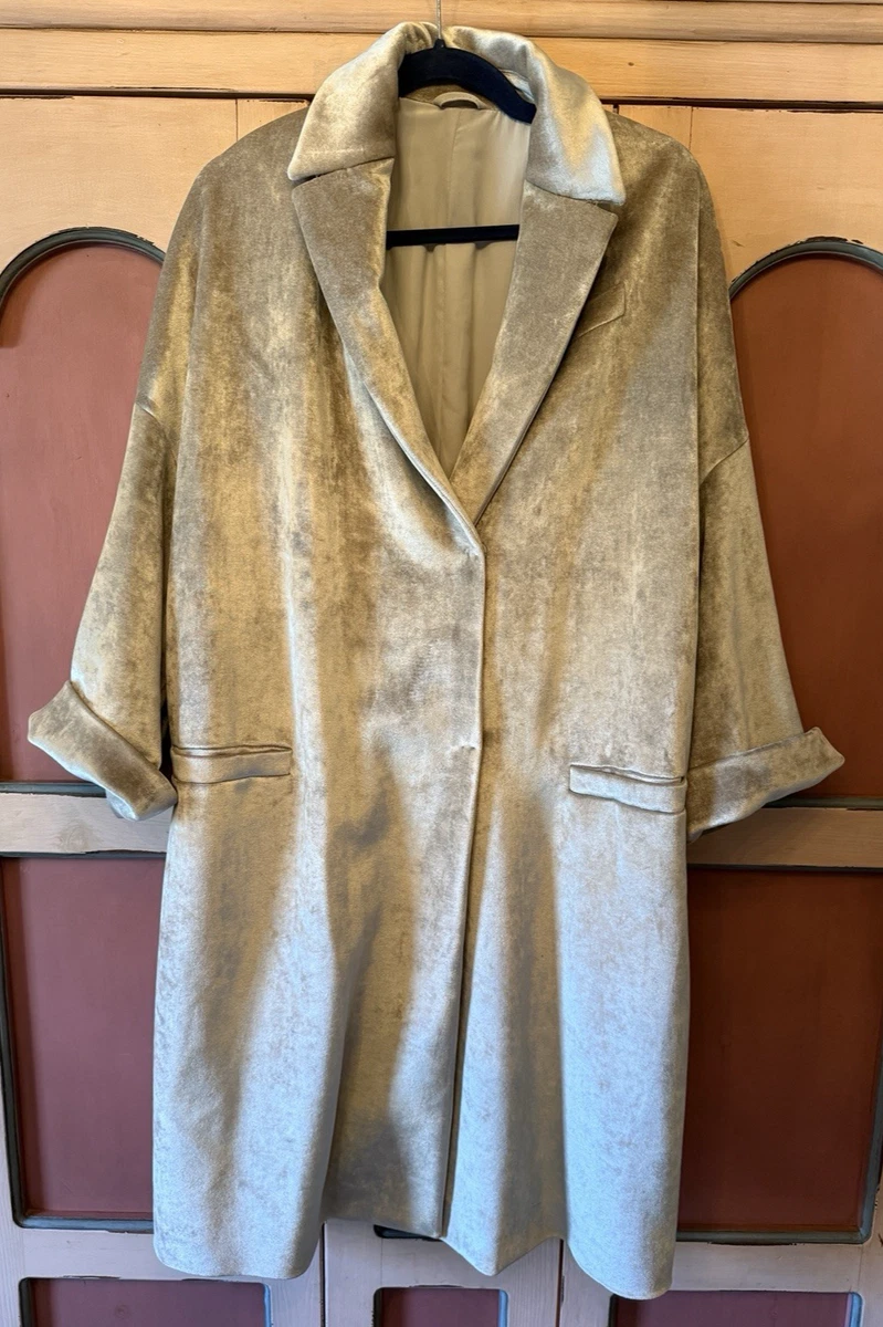 Manteau Brunello Cucinelli En Laine 100% - Taille IT 40 (S/Small) - Tweed Donegal Beige - Occasion Très Bon état