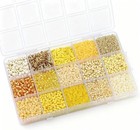 Small Glass Seed Beads Kit, 150g Bulk Tube Material Multi-Color Beads