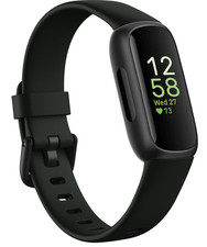 Fitbit Inspire 3 Health and Fitness Tracker Monitors HR Steps Cals Black