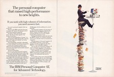 IBM Personal Computer AT Vintage Print Ad 1985 Computer Technology