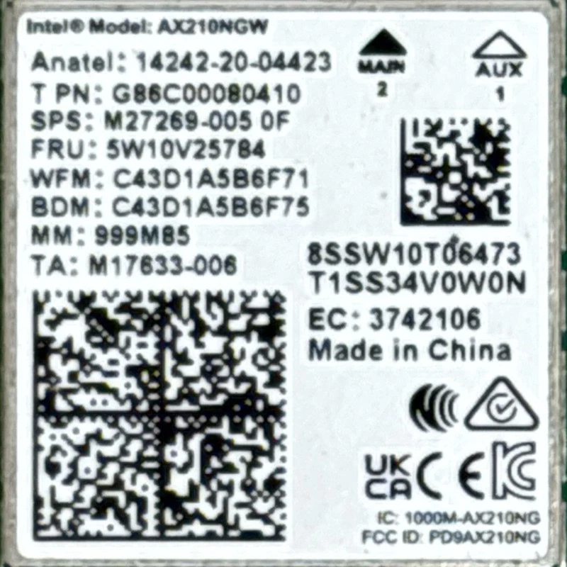 10x WiFi 6E Card Intel AX210NGW 5400Mbps Tri-Band Network Adapter Bluetooth 5.3 - Image 3 of 3