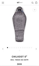 Stone Glacier Chilkoot 0 Sleeping Bag Granite Grey One Size Fits Most