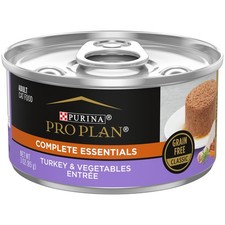 Purina Pro Plan Grain Free Pate Wet Cat Food Turkey Vegetables 3oz Cans 24-Pack