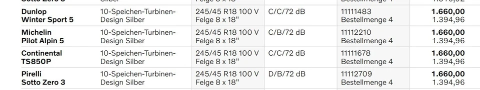 Original Volvo V90 II Winterräder 245/45R18 4x8 mm Dunlop Alu 18" Np 1.660,--EUR - Bild 2 von 4