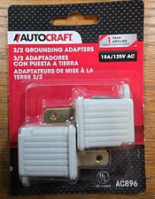 2-Pack Polarized Grounding Adapter Outlet (3 Prong to 2 Prong Adapter)