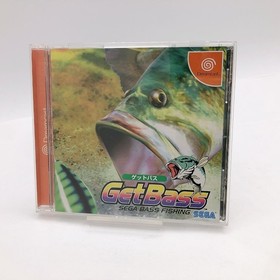 Sega Dreamcast Fishing Rod Controller HKT-8700 with Get Bass Game Japan Tested