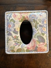 LAURA ASHLEY Floral Fabric Tissue Box Cover