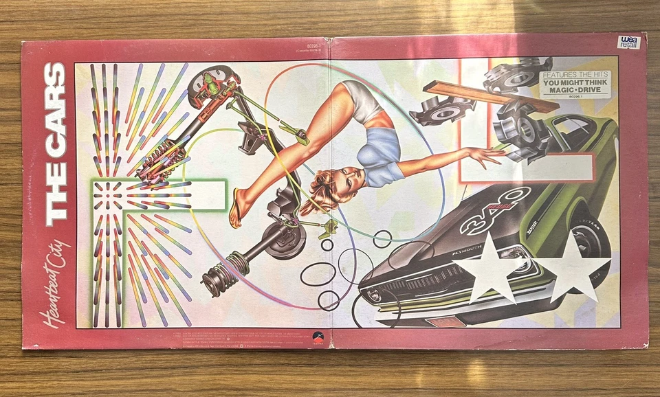 THE CARS-HEARTBEAT CITY 1984 60296-1 ELEKTRA LP Vinyl Record Album +Lyrics Rare - Image 2 of 4