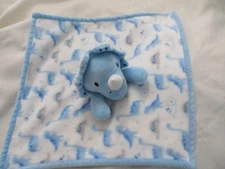 BLUE RHINO DINO SECURITY BLANKET LOVEY Forever Baby 15" white baby