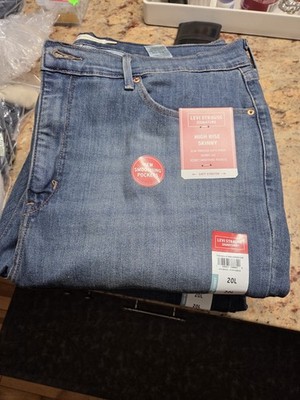 Levi Strauss High Rise Skinny Womens 20 Long