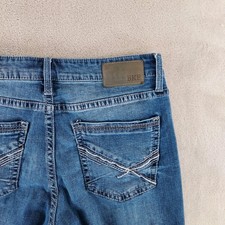 BKE Buckle Jeans Mens 34x32 Jake Straight Blue Stretch Whiskering Fade Fit 33x31