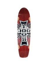 Dogtown Cross Graphic Blank Red Silver Black 7.75 Pre Gripped Shaped Skateboard 