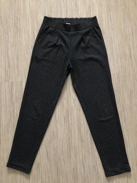 Women Pieces Trousers Grey Knit 36