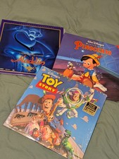 Disney 90s Animated Laserdisc Lot Pinocchio, Aladdin, Toy Story 