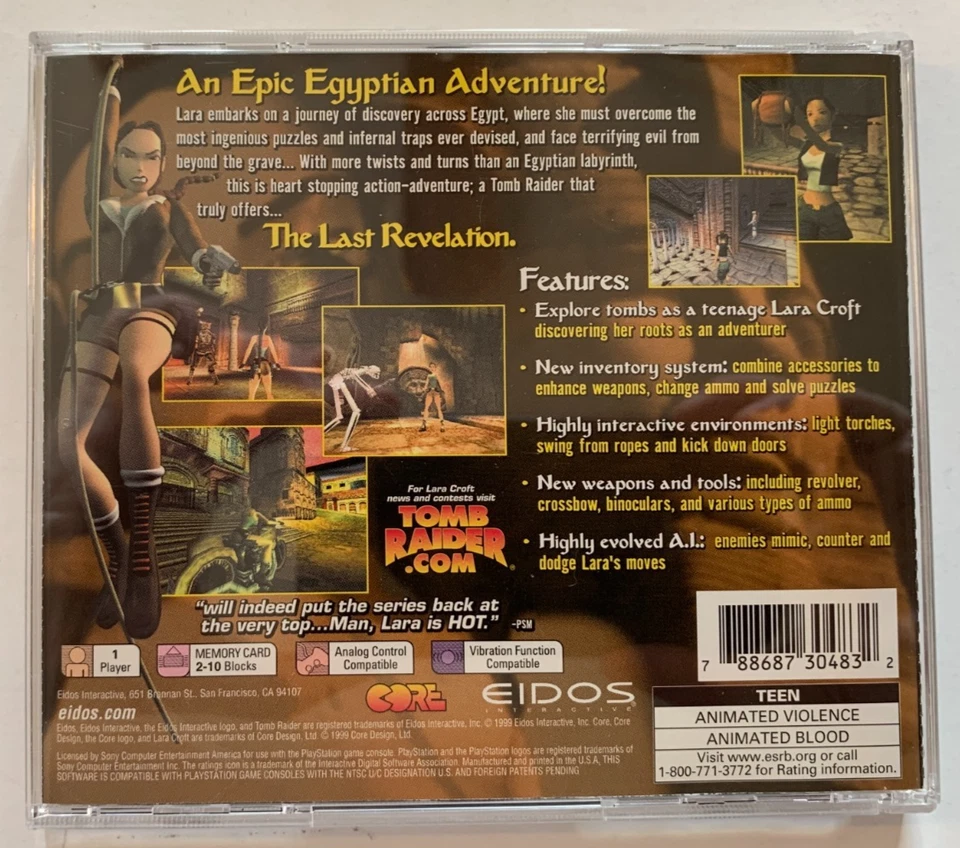 PlayStation 1 - Tomb Raider The Last Revelation - 1999 - Black Label CIB - Image 2 of 4