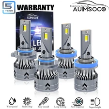 For Ford Contour 1995-2000 H11 9005 LED Headlight Bulbs Combo Super Bright White