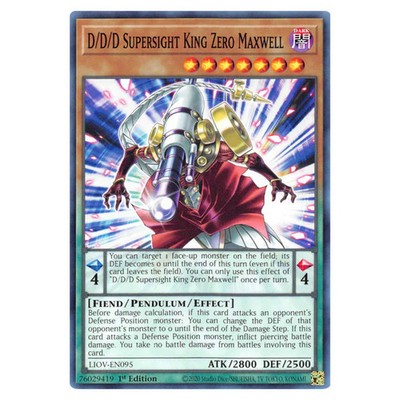 YuGiOh Lightning Overdrive D/D/D Supersight King Zero Maxwell (Common) LIOV-E...