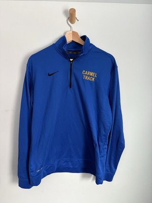 Carmel High Track Nike Dri-Fit Men s Medium Blue Quarter Zip Pullover Indiana