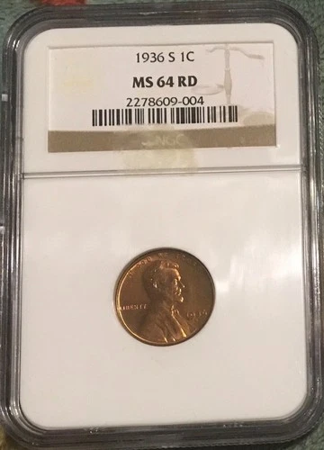 1936-S Lincoln Wheat Cent — photo from another recent sale