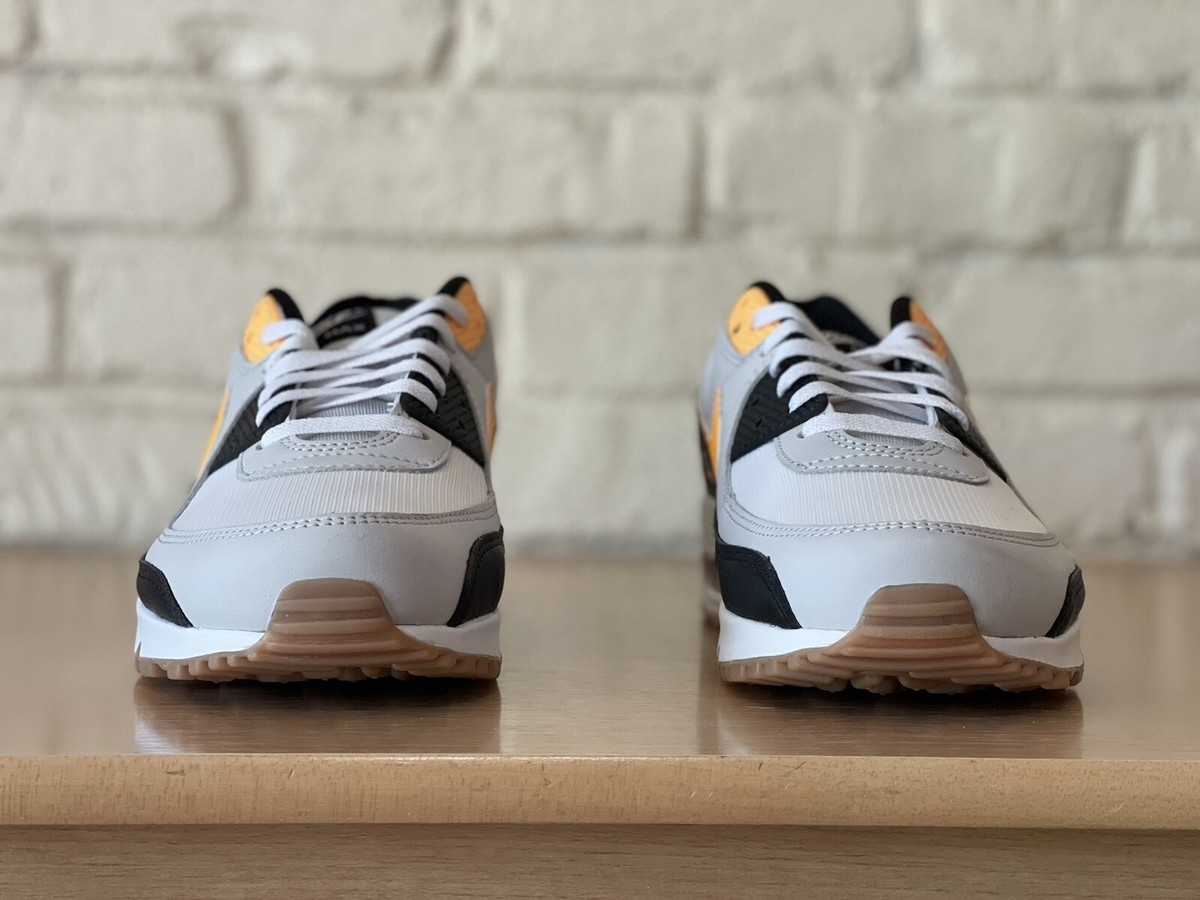 Nike Air Max 90 Sneakers White Laser Orange Gum Brown FB9658 Nike Air Max 90 Sneakers White Laser Orange Gum Brown FB9658