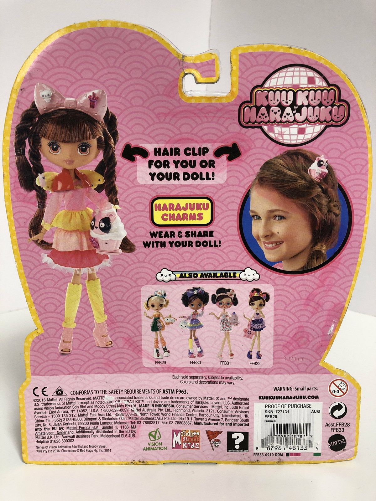 Kuu Kuu Hara Juku Pink Cupcake Fashion Pack Hair Clip For You Or Your Doll Charm